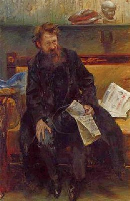 Peter Hille, gemalt von Lovis Corinth im Jahre 1902.